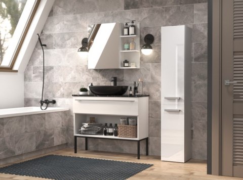 TOP E SHOP Szafka łazienkowa NEL IV 31x30xH174 biel połysk TOP E SHOP Szafka łazienkowa NEL IV 31x30xH174 biel połysk