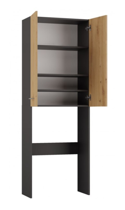 TOP E SHOP Szafka łazienkowa POLA DD 64x30xH180 antracyt/artisan TOP E SHOP Szafka łazienkowa POLA DD 64x30xH180 antracyt/artisan