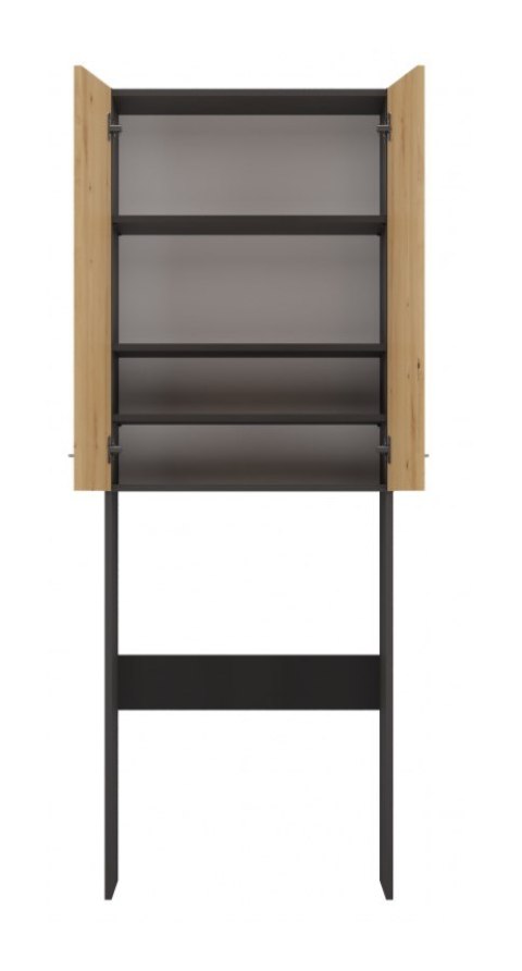 TOP E SHOP Szafka łazienkowa POLA DD 64x30xH180 antracyt/artisan TOP E SHOP Szafka łazienkowa POLA DD 64x30xH180 antracyt/artisan