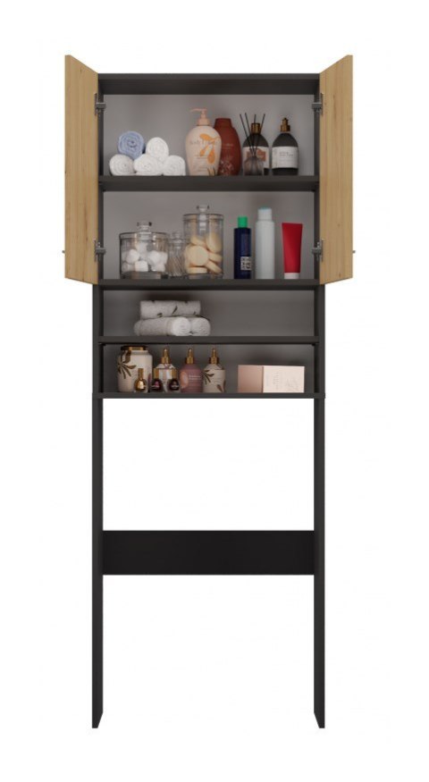 TOP E SHOP Szafka na pralkę POLA DK 64x30xH180 antracyt/artisan TOP E SHOP Szafka na pralkę POLA DK 64x30xH180 antracyt/artisan