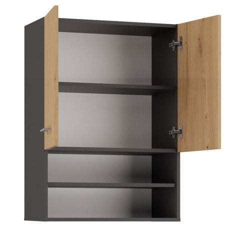 TOP E SHOP Szafka nad pralkę POLA MINI DK 64x30xH90 antracyt/artisan