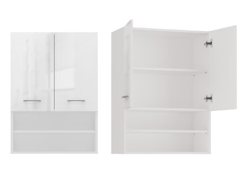 TOP E SHOP Szafka nad pralkę POLA MINI DK 64x30xH90 biel połysk