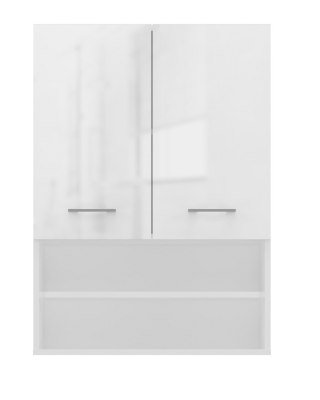 TOP E SHOP Szafka nad pralkę POLA MINI DK 64x30xH90 biel połysk