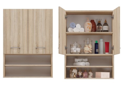 TOP E SHOP Szafka nad pralkę POLA MINI DK 64x30xH90 sonoma