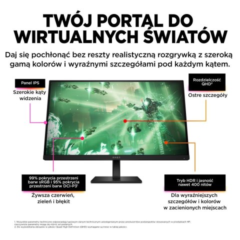 Hewlett-Packard MONITOR HP LED, QHD 27" OMEN 27q (780H4E9) 165Hz