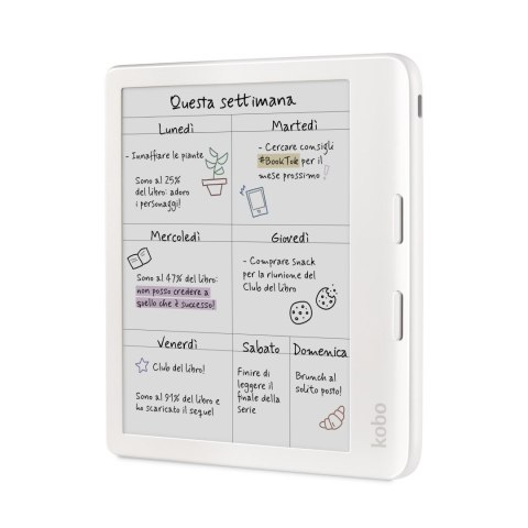 KOBO Ebook Kobo Libra Colour 7" E-Ink Kaleido 3 32GB WI-FI White