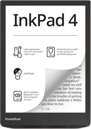 POCKETBOOK Ebook PocketBook InkPad 4 743 7,8" 32GB Wi-Fi Stardust Silver