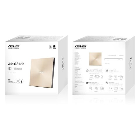 ASUS Nagrywarka ASUS SDRW-08U9M-U SDRW-08U9M-U/GOLD/G/AS (USB 2.0; zewnętrzna)