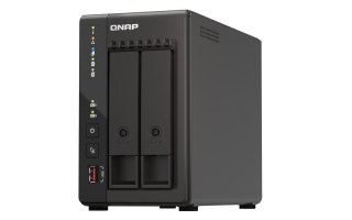 QNAP Qnap TS-253E-8G, Tower, 2 x 2.5"/3.5" SATA, Intel Celeron J6412 4C/4T, 8 GB DDR4 onboard not expandable, 2 x 2.5GbE, External ad