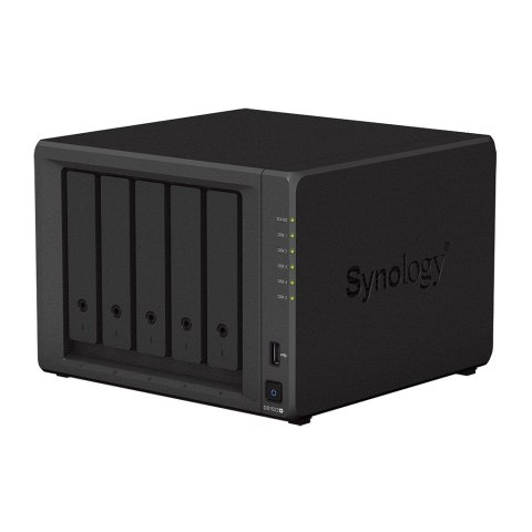 Synology NAS Synology DS1522+; Tower; 5x (3.5" SATA HDD); AMD Ryzen R1600; 8 GB DDR4 ECC SODIMM (max. 32GB), 4 x 1GbE RJ-45