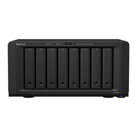 Synology NAS Synology DS1821+; Tower; 8x (3.5"/2.5" SATA HDD/SSD); AMD Ryzen V1500B;,4 GB DDR4 (max. 32GB),4 x 1GbE RJ-45