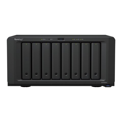 Synology NAS Synology DS1823xs+; Tower; 8x (3.5" SATA HDD/2.5" SATA SSD); AMD Ryzen V1780B, 8 GB DDR4 ECC SODIMM (max. 32GB), 2x 1GbE RJ-