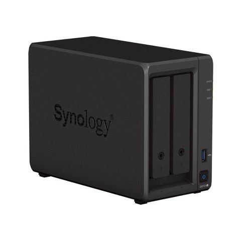 Synology NAS Synology DS723+; Tower; 2x (3.5" SATA HDD); AMD Ryzen R1600;,2GB DDR4 ECC (max. 32GB), 2x 1GbE RJ-45
