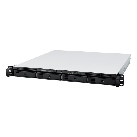 Synology NAS Synology RS822+; 1U RACK; 4x (3.5" SATA HDD/2.5" SATA SSD); AMD Ryzen V1500B; 2 GB DDR4 ECC SODIMM (max. 32GB), 4x 1GbE RJ-4