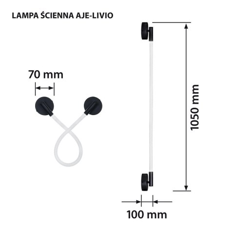 Activejet Lampa ścienna LED Activejet AJE-AJE-LIVIO WW