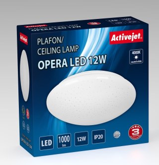 Activejet Nowoczesny plafon sufitowy LED Activejet OPERA 12W