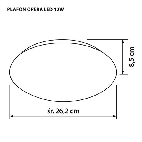 Activejet Nowoczesny plafon sufitowy LED Activejet OPERA 12W Activejet Nowoczesny plafon sufitowy LED Activejet OPERA 12W