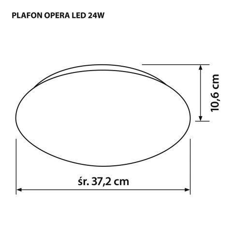 Activejet Nowoczesny plafon sufitowy LED Activejet OPERA 24W Activejet Nowoczesny plafon sufitowy LED Activejet OPERA 24W