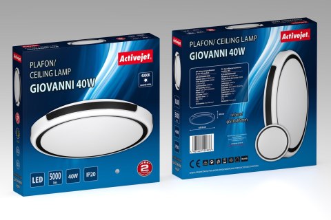 Activejet Plafon LED Activejet AJE-GIOVANNI 40W