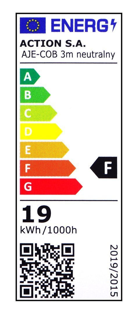 Activejet Taśma LED COB 3m z zasilaczem barwa neutralna IP20