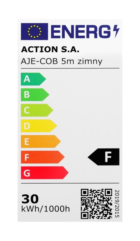 Activejet Taśma LED COB 5m barwa zimna IP20