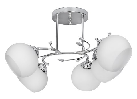 Activejet Żyrandol klasyczna lampa sufitowa wisząca Activejet IRMA Nikiel 5xE27 do salonu
