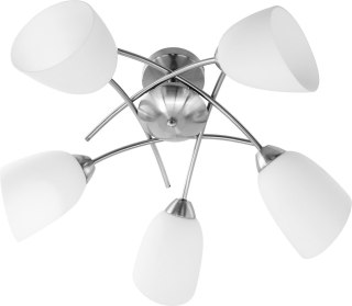 Activejet Żyrandol klasyczna lampa sufitowa wisząca Activejet NIKITA Nikiel 5xE27 do salonu