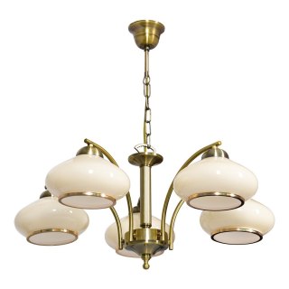 Activejet Żyrandol klasyczna lampa sufitowa wisząca Activejet RITA Patyna 5xE27 do salonu