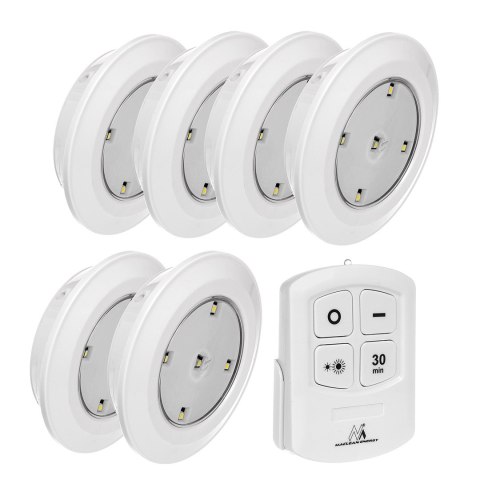 Maclean MACLEAN 6X LAMPKA LED NA BATERIE BEZPRZEWODOWA Z PILOTEM MCE165