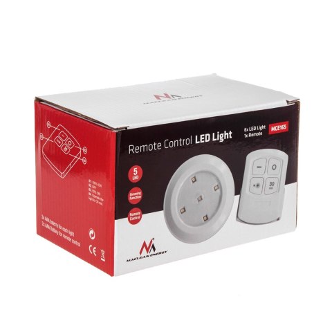 Maclean MACLEAN 6X LAMPKA LED NA BATERIE BEZPRZEWODOWA Z PILOTEM MCE165