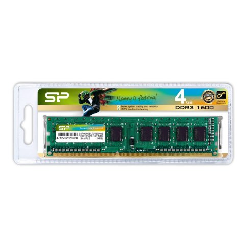 Silicon Power Pamięć RAM Silicon Power DDR3 4GB (1x4GB) 1600MHz CL11 1.5V