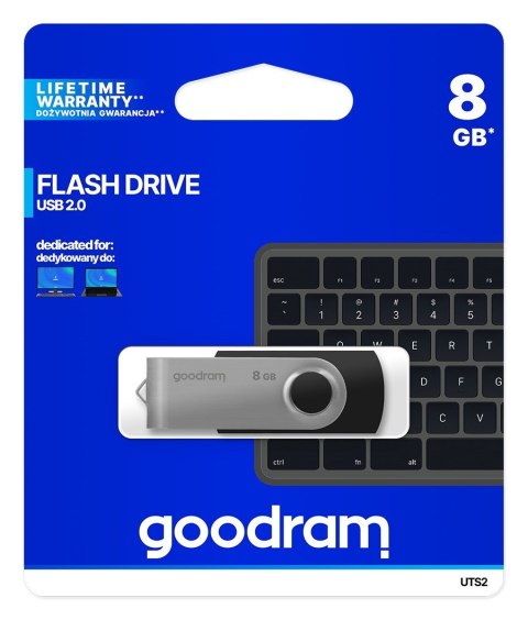 GoodRam Pendrive GoodRam Twister UTS2-0080K0R11 (8GB; USB 2.0; kolor czarny) GoodRam Pendrive GoodRam Twister UTS2-0080K0R11 (8GB; USB 2.0; kolor czarny)