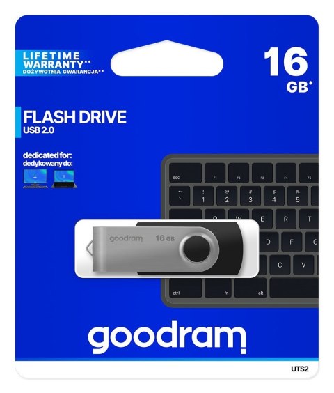 GoodRam Pendrive GoodRam Twister UTS2-0160K0R11 (16GB; USB 2.0; kolor czarny) GoodRam Pendrive GoodRam Twister UTS2-0160K0R11 (16GB; USB 2.0; kolor czarny)