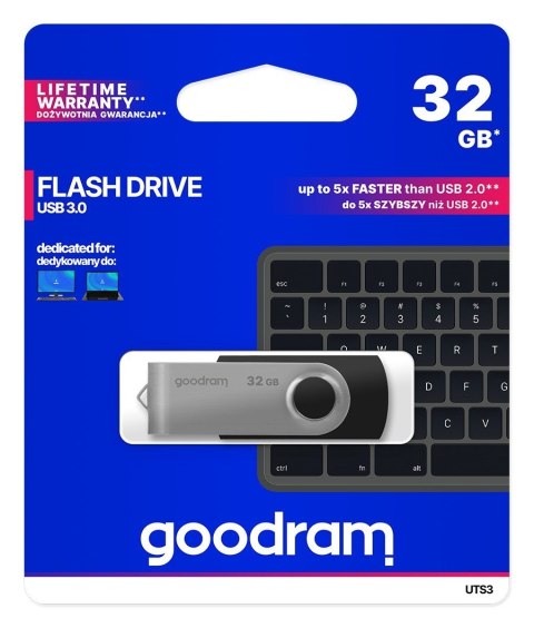 GoodRam Pendrive GoodRam Twister UTS3-0320K0R11 (32GB; USB 3.0; kolor czarny) GoodRam Pendrive GoodRam Twister UTS3-0320K0R11 (32GB; USB 3.0; kolor czarny)