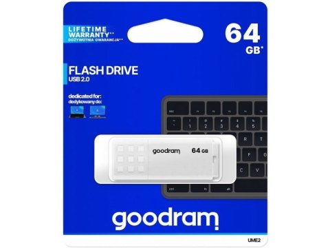 GoodRam Pendrive GoodRam UME2 UME2-0640W0R11 (64GB; USB 2.0; kolor biały) GoodRam Pendrive GoodRam UME2 UME2-0640W0R11 (64GB; USB 2.0; kolor biały)