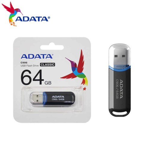 ADATA ADATA FLASHDRIVE C906 64GB USB 2.0 BLACK
