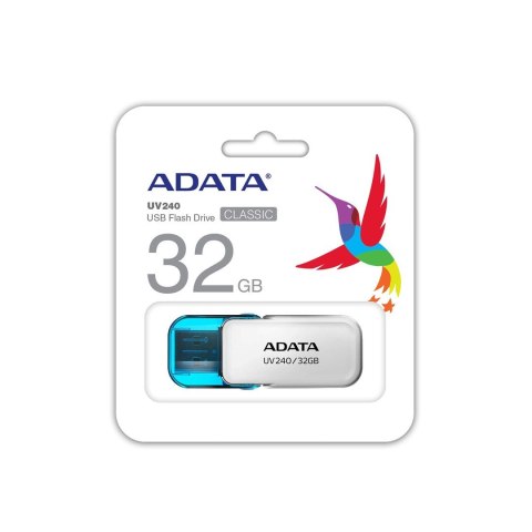 ADATA Pendrive ADATA AUV240-32G-RWH (32GB; USB 2.0; kolor biały) ADATA Pendrive ADATA AUV240-32G-RWH (32GB; USB 2.0; kolor biały)