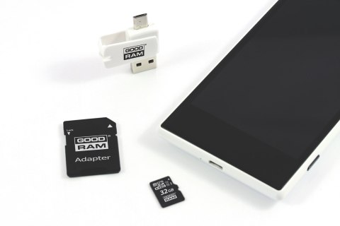 GoodRam Karta pamięci z adapterem i czytnikiem kart GoodRam All in one M1A4-0320R12 (32GB; Class 10; Adapter, Czytnik kart MicroSDHC, Ka GoodRam Karta pamięci z adapterem i czytnikiem kart GoodRam All in one M1A4-0320R12 (32GB; Class 10; Adapter, Czytnik kart MicroSDHC, Ka