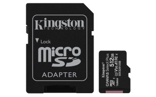 Kingston Karta pamięci z adapterem Kingston Canvas Select Plus SDCS2/512GB (512GB; Class 10, Class U1, V10; + adapter)