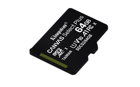 Kingston Karta pamięci z adapterem Kingston Canvas Select Plus SDCS2/64GB (64GB; Class 10, Class U1, V10; + adapter) Kingston Karta pamięci z adapterem Kingston Canvas Select Plus SDCS2/64GB (64GB; Class 10, Class U1, V10; + adapter)