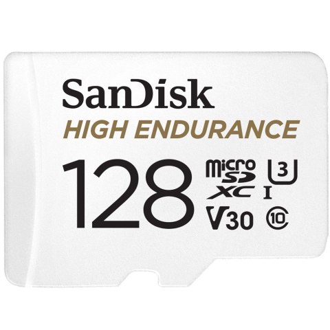 SanDisk High Endurance microSDXC 128GB V30 z adapterem (rejestratory i monitoring) SanDisk High Endurance microSDXC 128GB V30 z adapterem (rejestratory i monitoring)