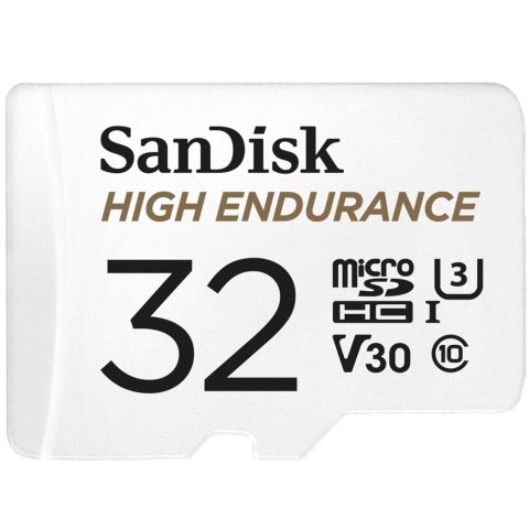 SanDisk High Endurance microSDHC 32GB V30 z adapterem (rejestratory i monitoring) SanDisk High Endurance microSDHC 32GB V30 z adapterem (rejestratory i monitoring)