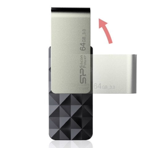 Silicon Power Pendrive Silicon Power Blaze B30 64GB USB 3.1 kolor czarny (SP064GBUF3B30V1K)