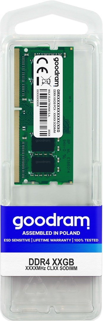 GoodRam GOODRAM SO-DIMM DDR4 32GB 3200MHz CL22 PC4-25600 GoodRam GOODRAM SO-DIMM DDR4 32GB 3200MHz CL22 PC4-25600