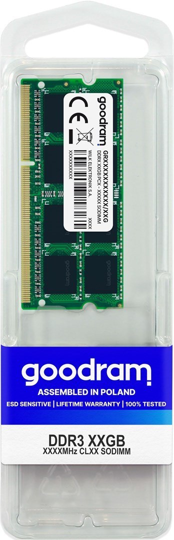 GoodRam Pamięć GoodRam GR1333S364L9S/4G (DDR3 SO-DIMM; 1 x 4 GB; 1333 MHz; CL9) GoodRam Pamięć GoodRam GR1333S364L9S/4G (DDR3 SO-DIMM; 1 x 4 GB; 1333 MHz; CL9)