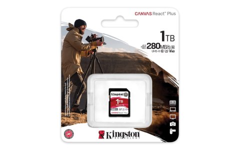 Kingston KINGSTON microSDXC Canvas 1TB React Plus UHS-II 280R/150W U3 V60 for Full HD/4K Kingston KINGSTON microSDXC Canvas 1TB React Plus UHS-II 280R/150W U3 V60 for Full HD/4K