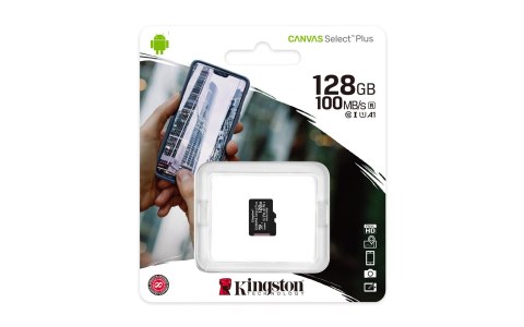 Kingston Karta pamięci Kingston Canvas Select Plus SDCS2/128GBSP (128GB; Class 10, Class A1; Karta pamięci)