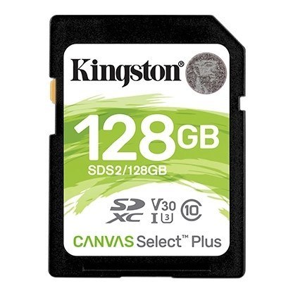 Kingston Karta pamięci Kingston Canvas Select Plus SDS2/128GB (128GB; Class U3, V30; Karta pamięci)