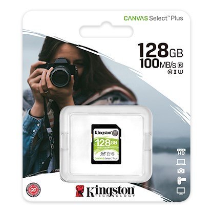 Kingston Karta pamięci Kingston Canvas Select Plus SDS2/128GB (128GB; Class U3, V30; Karta pamięci)