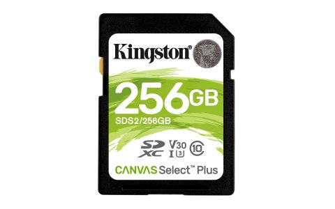 Kingston Karta pamięci Kingston Canvas Select Plus SDS2/256GB (256GB; Class U3, V30; Karta pamięci)